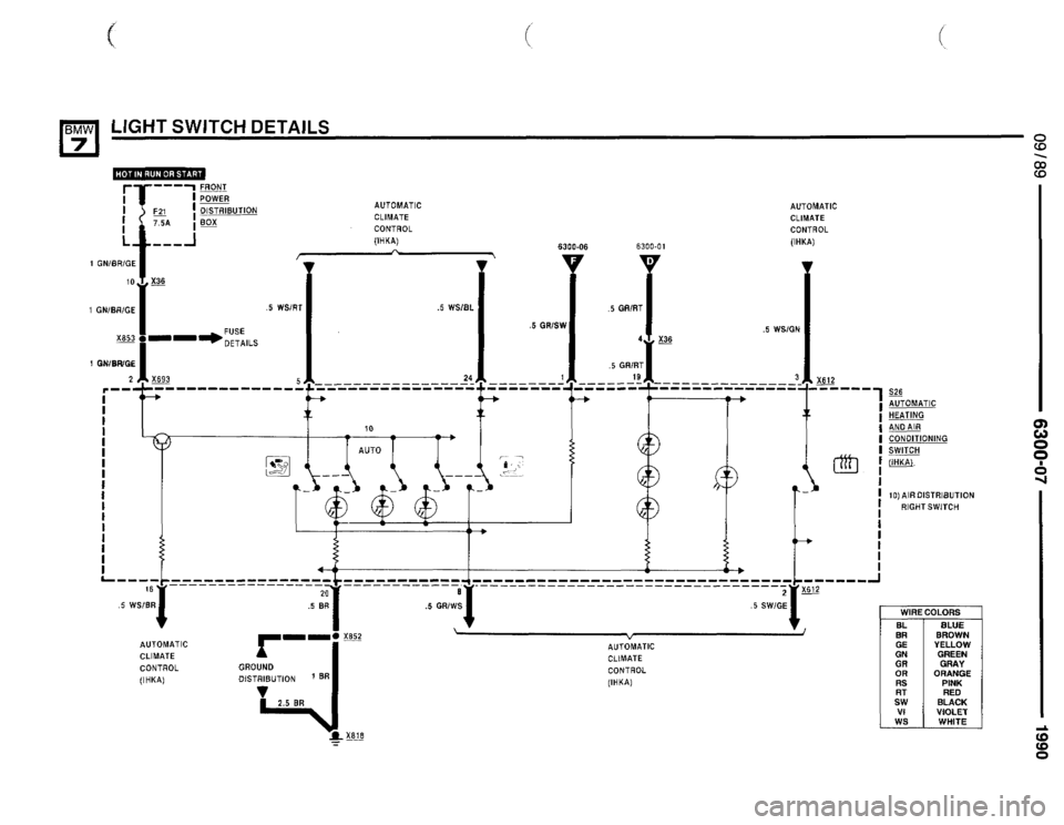 BMW 735il 1990 E32 Electrical Troubleshooting Manual 