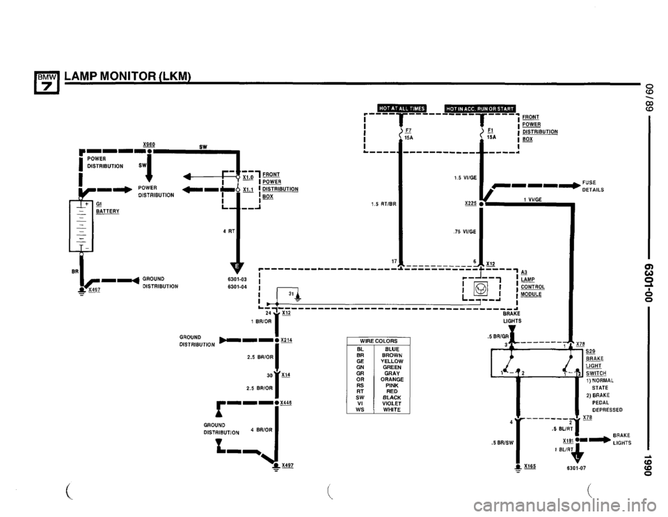 BMW 735il 1990 E32 Electrical Troubleshooting Manual 