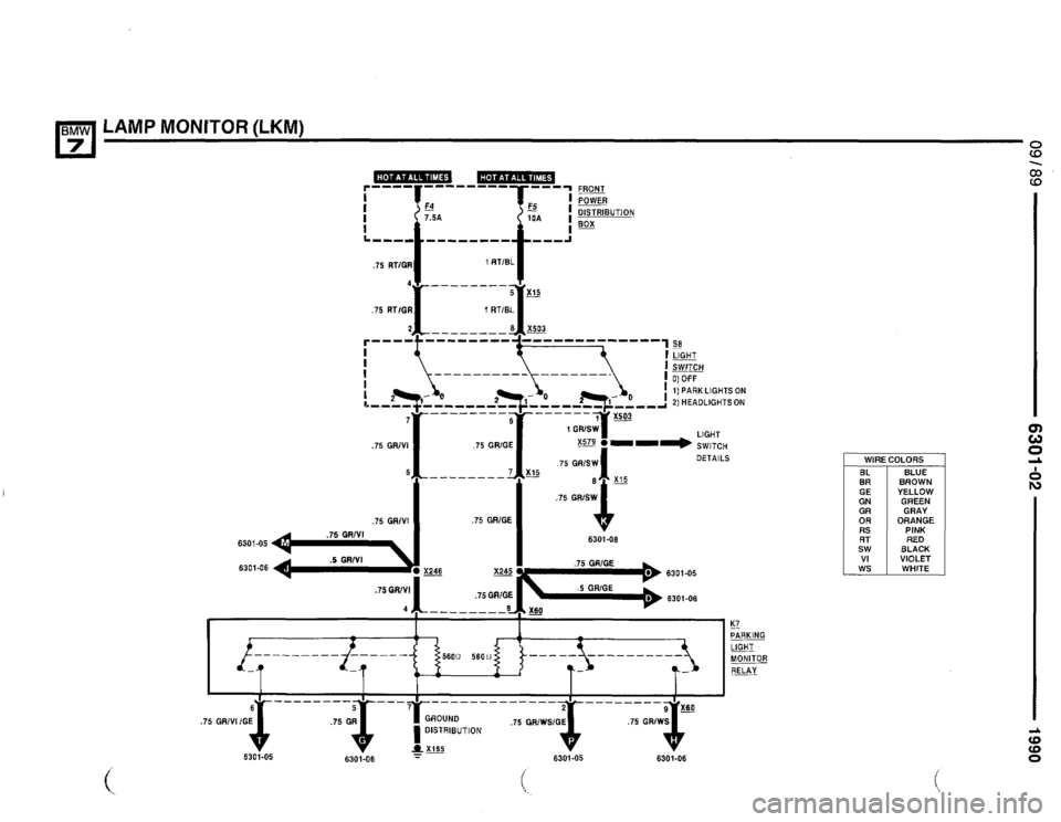 BMW 750il 1990 E32 Electrical Troubleshooting Manual 