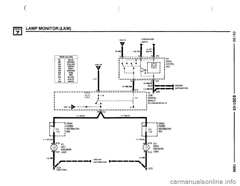 BMW 750il 1990 E32 Electrical Troubleshooting Manual 