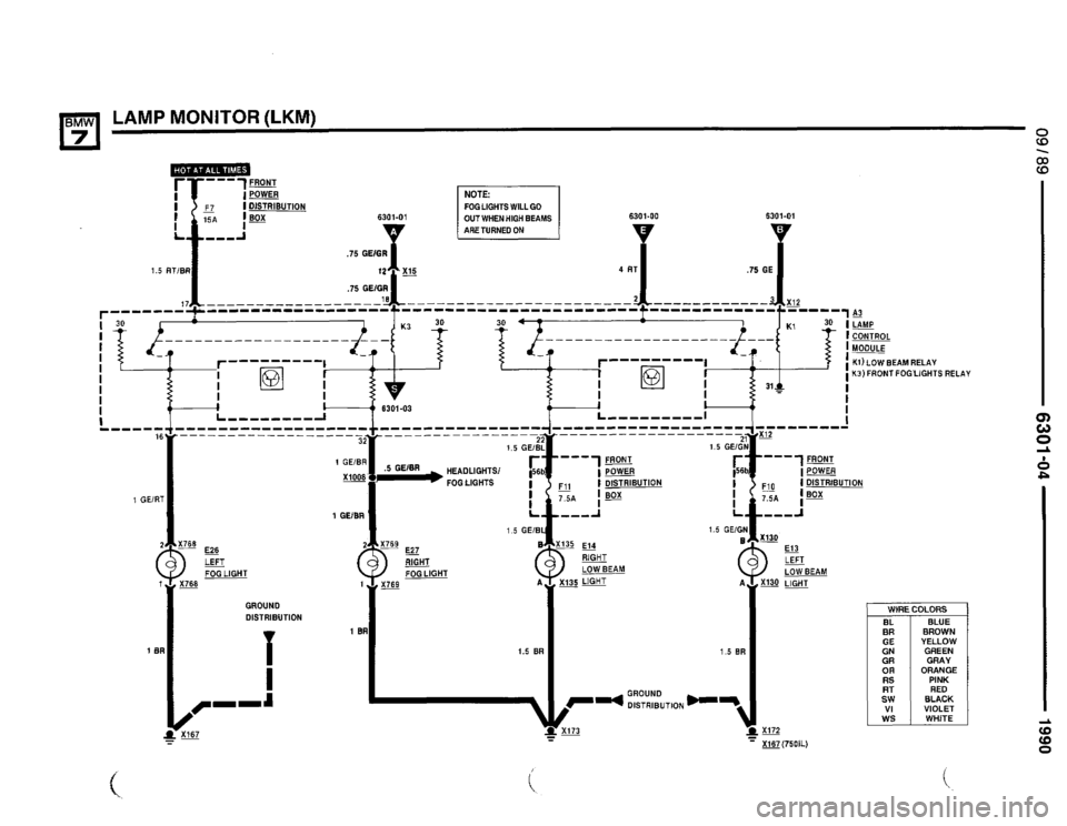 BMW 750il 1990 E32 Electrical Troubleshooting Manual 