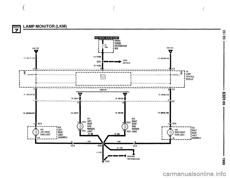 BMW 750il 1990 E32 Electrical Troubleshooting Manual 