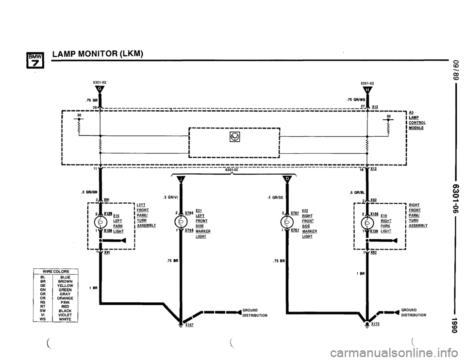 BMW 750il 1990 E32 Electrical Troubleshooting Manual 