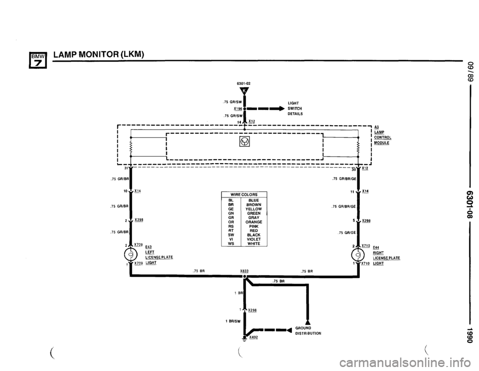 BMW 750il 1990 E32 Electrical Troubleshooting Manual 