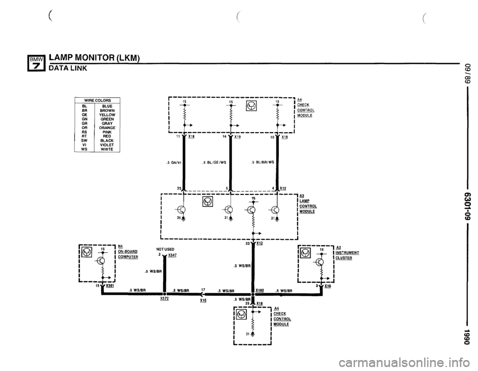 BMW 735il 1990 E32 Electrical Troubleshooting Manual 