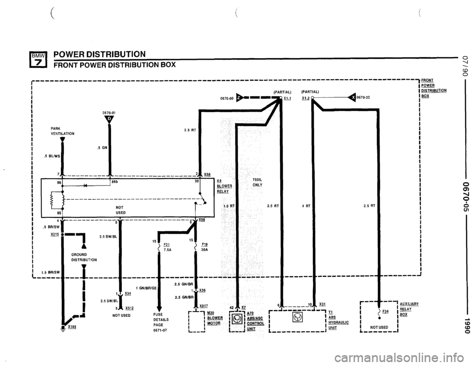 BMW 735il 1990 E32 Electrical Troubleshooting Manual 