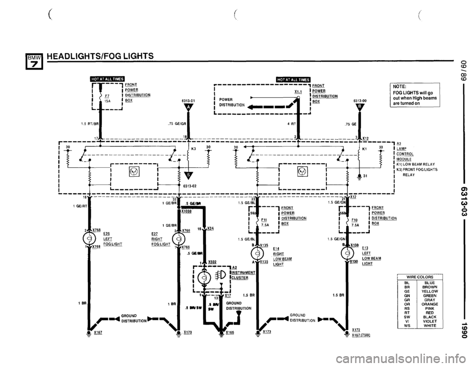 BMW 750il 1990 E32 Electrical Troubleshooting Manual 