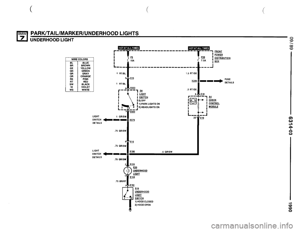 BMW 750il 1990 E32 Electrical Troubleshooting Manual 