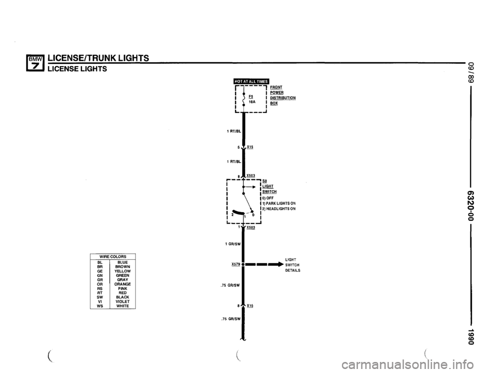 BMW 750il 1990 E32 Electrical Troubleshooting Manual 