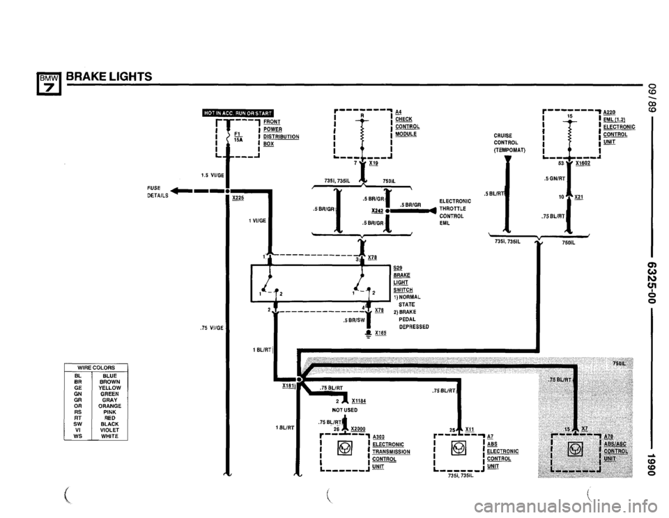 BMW 735il 1990 E32 Electrical Troubleshooting Manual 
