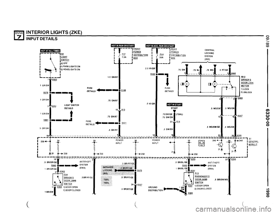 BMW 735il 1990 E32 Electrical Troubleshooting Manual 