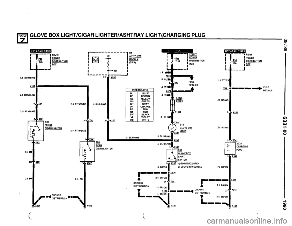 BMW 735il 1990 E32 Electrical Troubleshooting Manual 