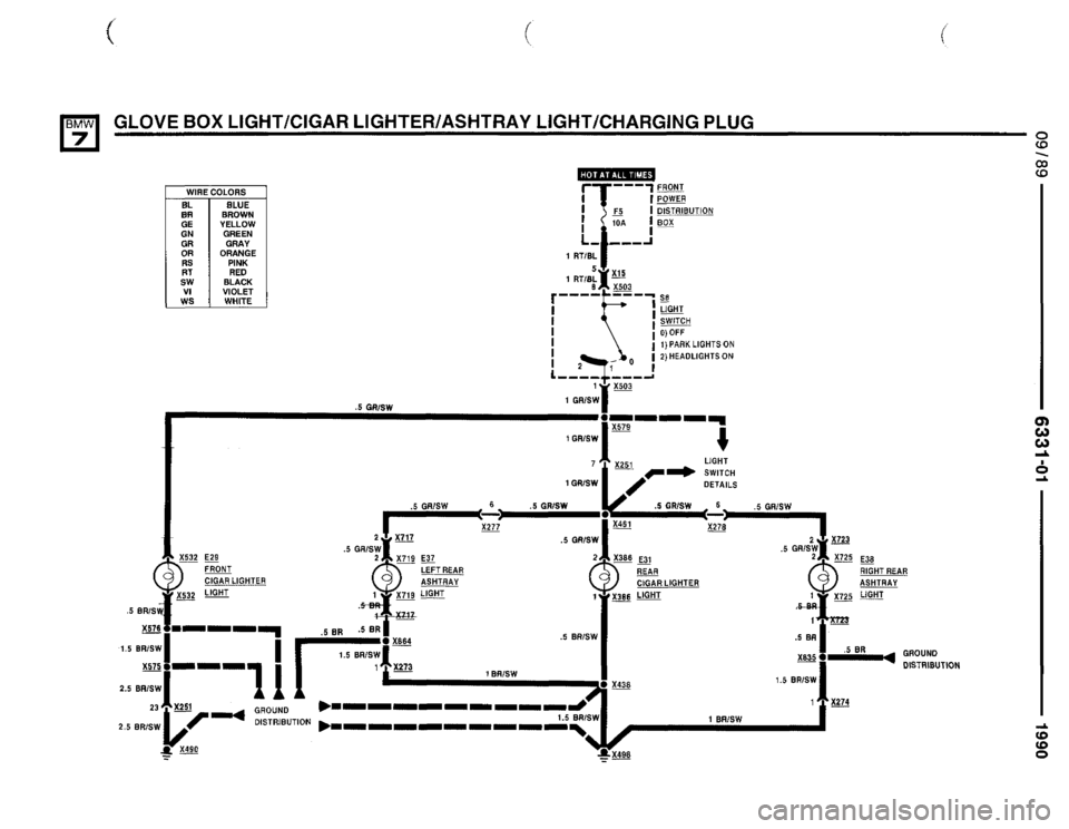 BMW 735il 1990 E32 Electrical Troubleshooting Manual 