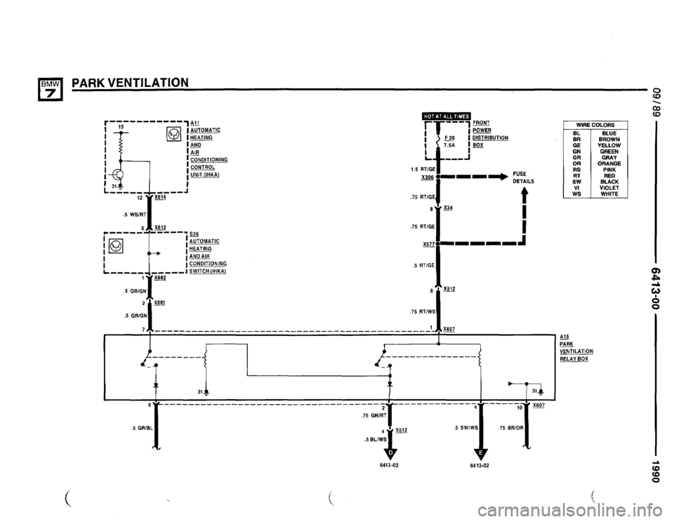 BMW 735il 1990 E32 Electrical Troubleshooting Manual 