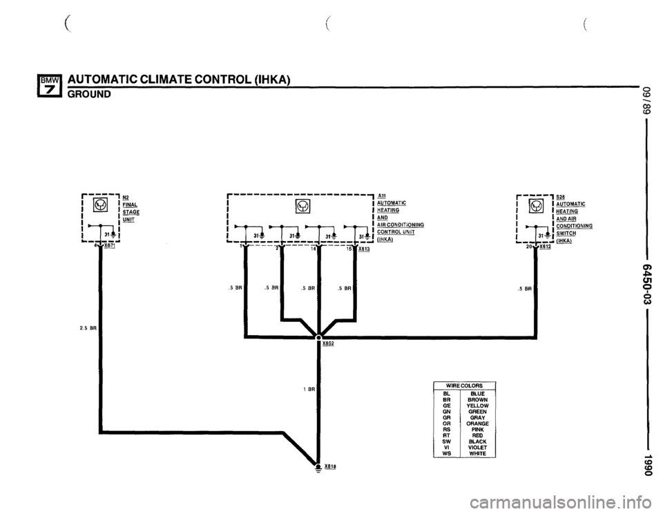 BMW 735il 1990 E32 Electrical Troubleshooting Manual 