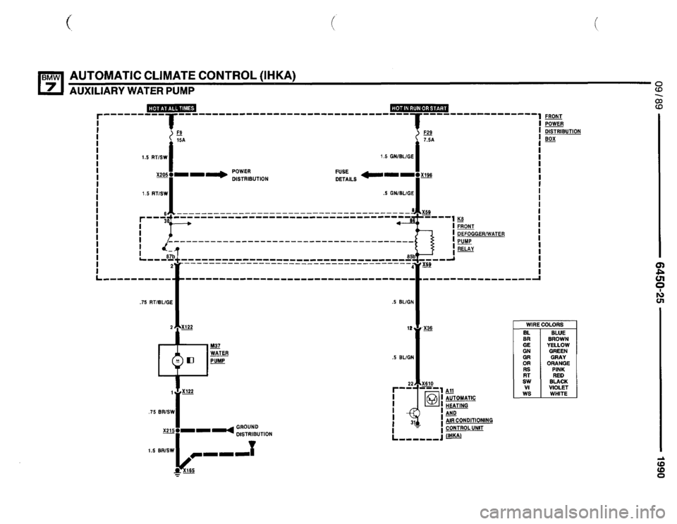 BMW 735il 1990 E32 Electrical Troubleshooting Manual 