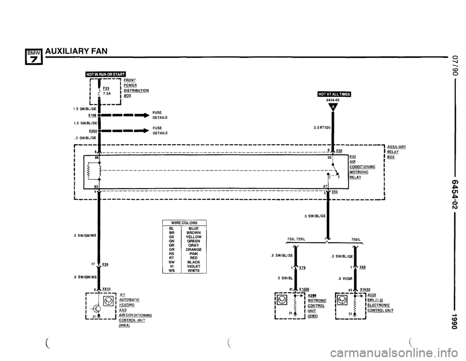 BMW 735il 1990 E32 Electrical Troubleshooting Manual 