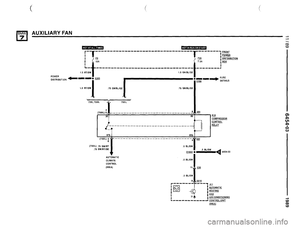 BMW 735il 1990 E32 Electrical Troubleshooting Manual 