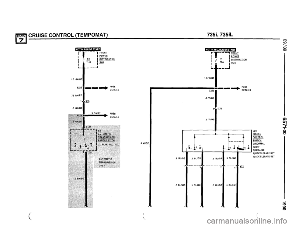 BMW 735il 1990 E32 Electrical Troubleshooting Manual 