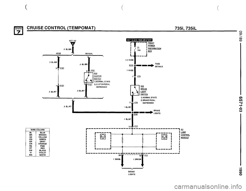 BMW 750il 1990 E32 Electrical Troubleshooting Manual 