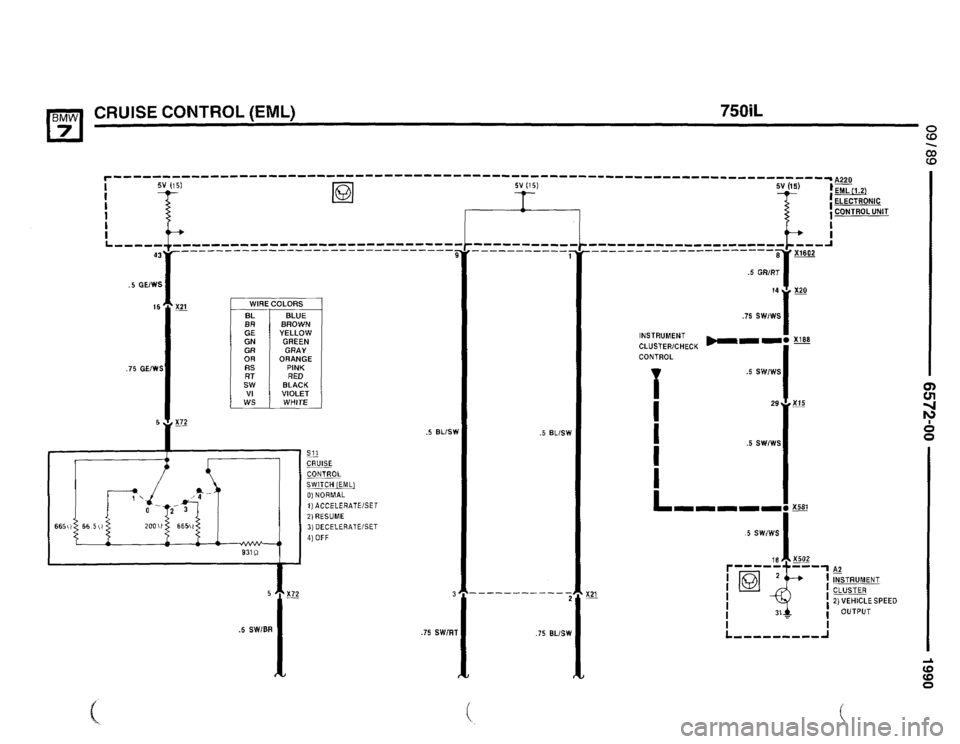 BMW 750il 1990 E32 Electrical Troubleshooting Manual 