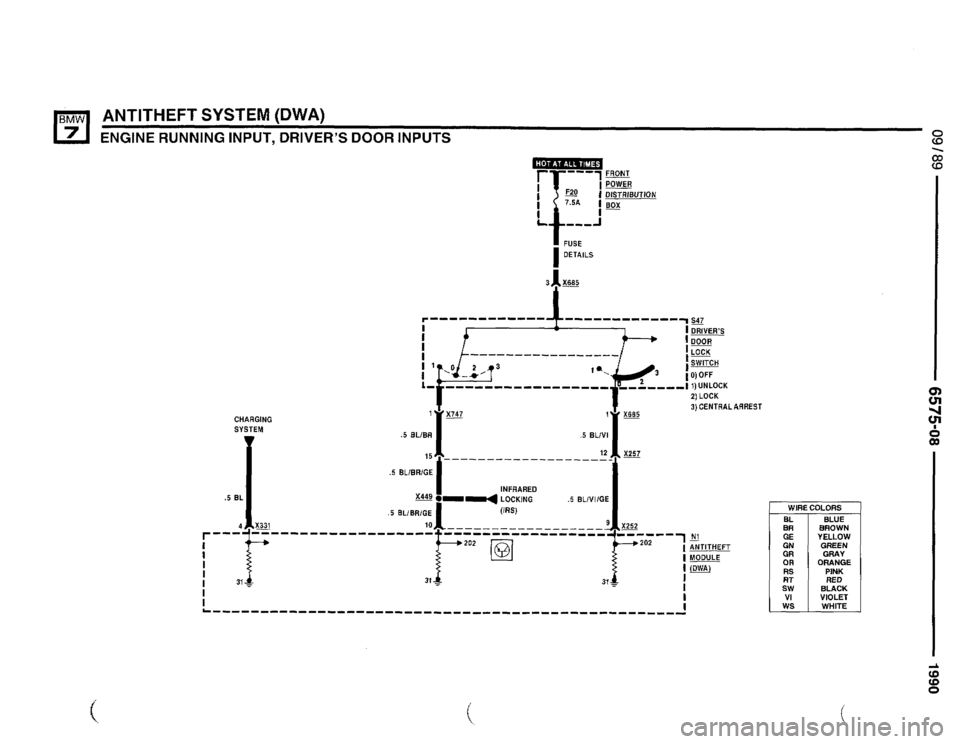 BMW 735il 1990 E32 Electrical Troubleshooting Manual 