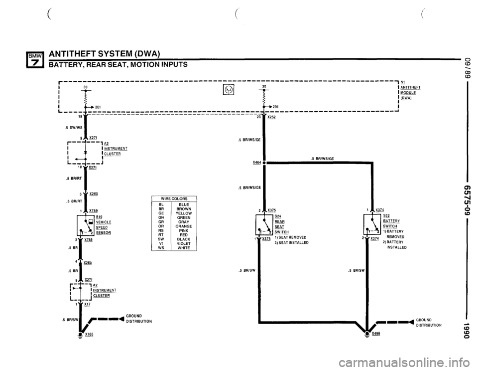 BMW 735il 1990 E32 Electrical Troubleshooting Manual 