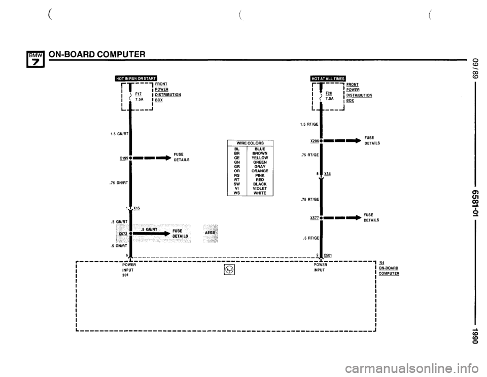 BMW 735il 1990 E32 Electrical Troubleshooting Manual 