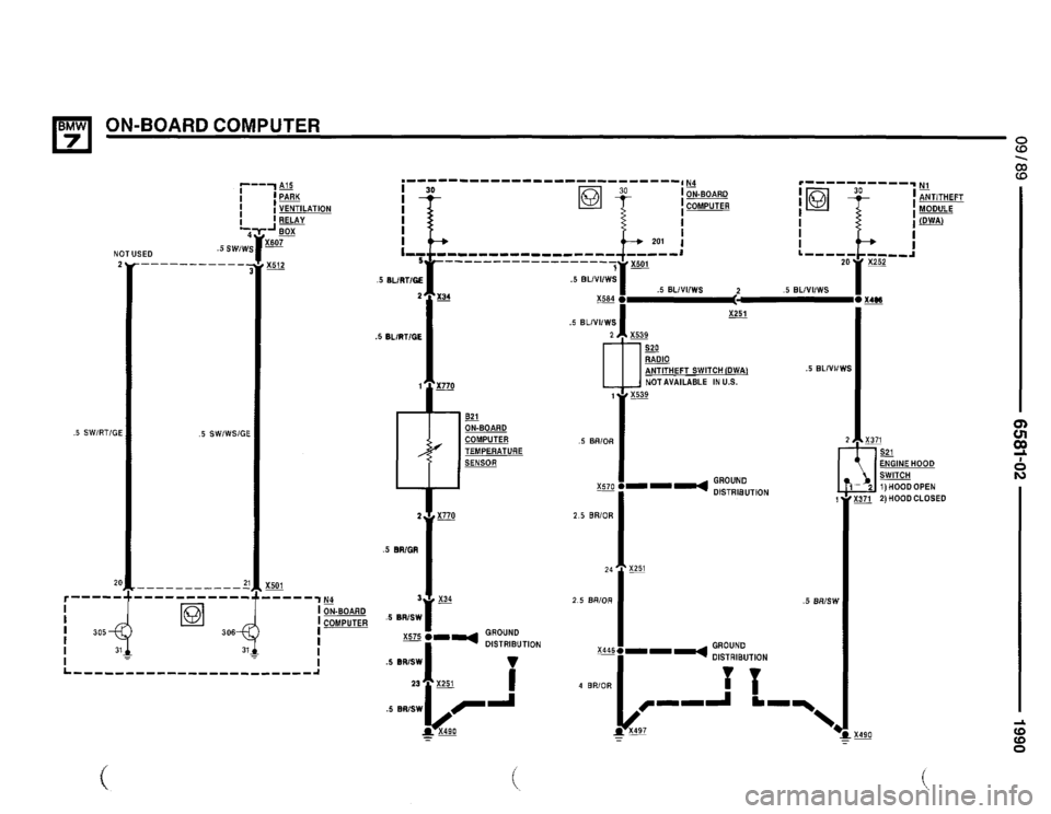 BMW 735il 1990 E32 Electrical Troubleshooting Manual 