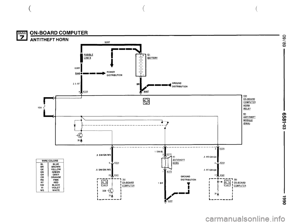 BMW 735il 1990 E32 Electrical Troubleshooting Manual 