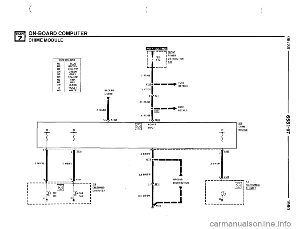 BMW 735il 1990 E32 Electrical Troubleshooting Manual 