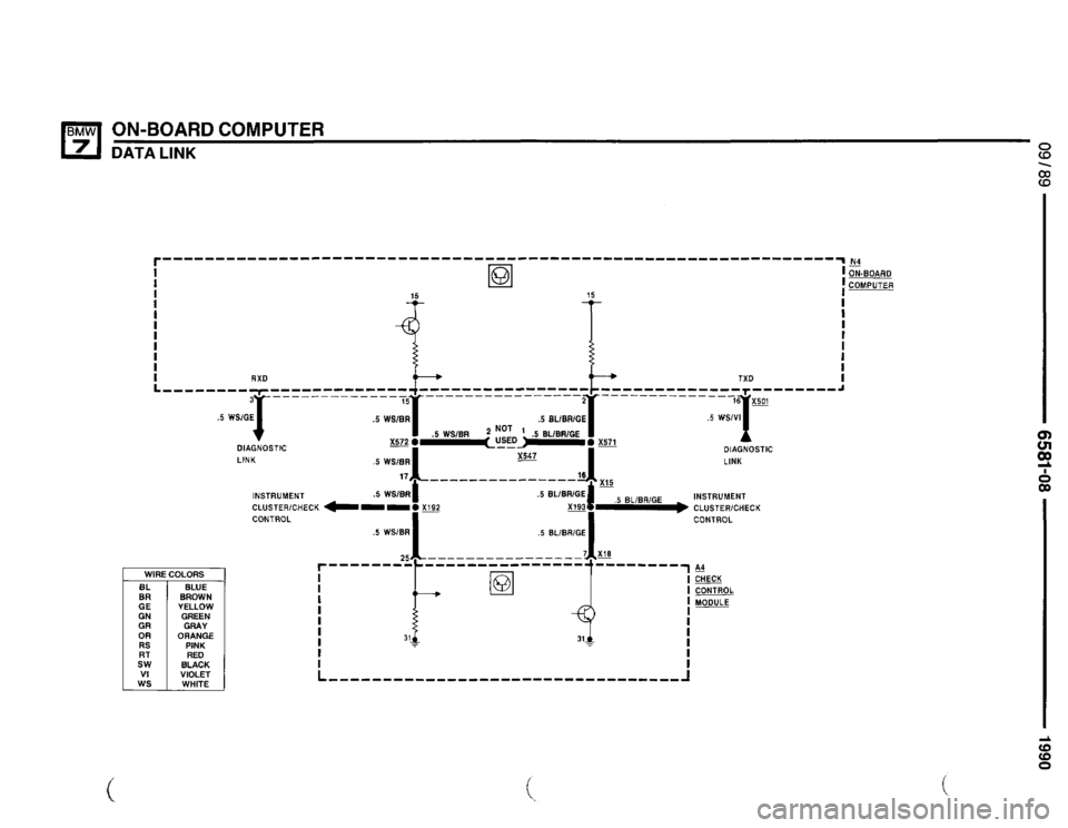 BMW 735il 1990 E32 Electrical Troubleshooting Manual 