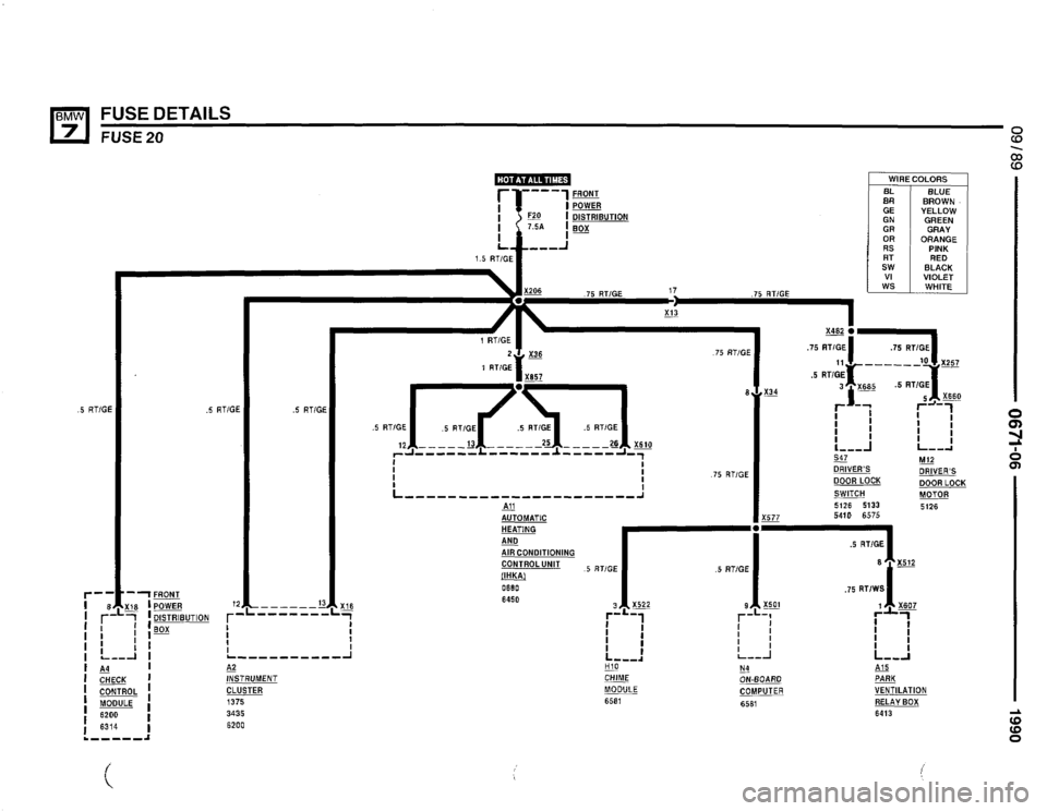 BMW 750il 1990 E32 Electrical Troubleshooting Manual 