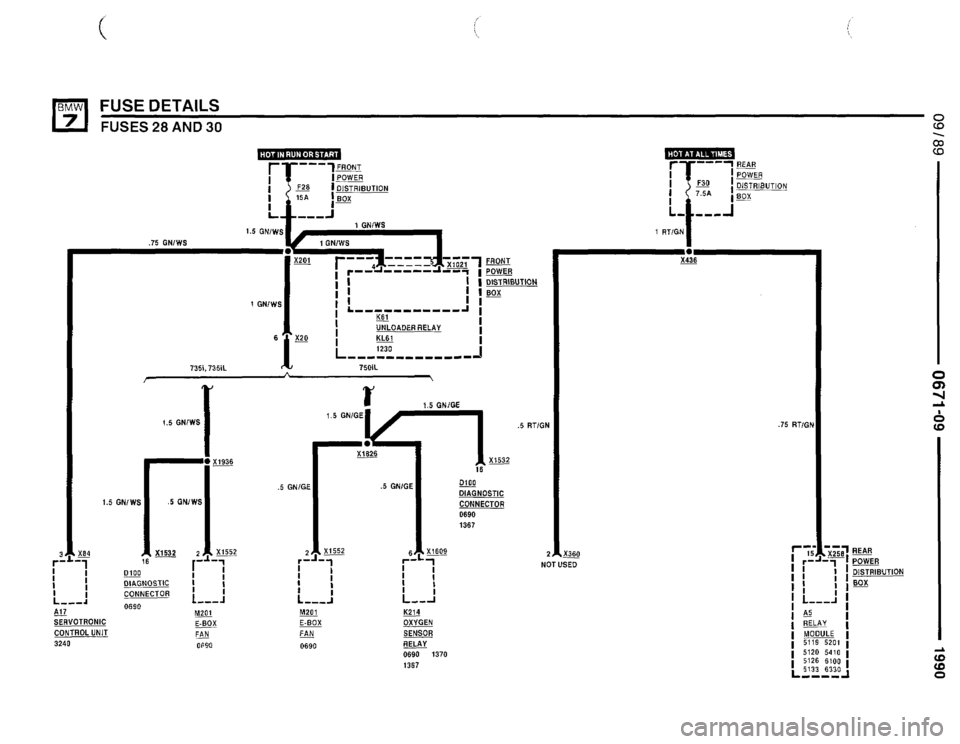 BMW 750il 1990 E32 Electrical Troubleshooting Manual 