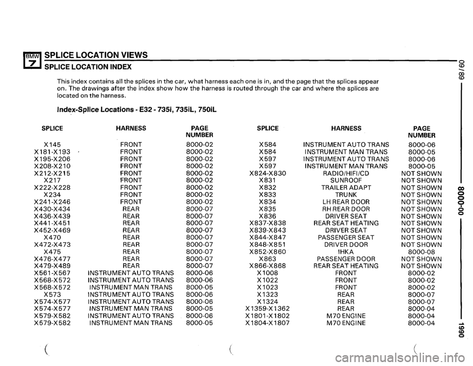 BMW 750il 1990 E32 Electrical Troubleshooting Manual 
