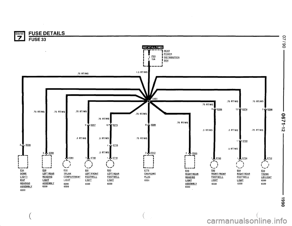 BMW 750il 1990 E32 Electrical Troubleshooting Manual 