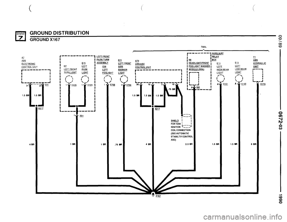 BMW 750il 1990 E32 Electrical Troubleshooting Manual 
