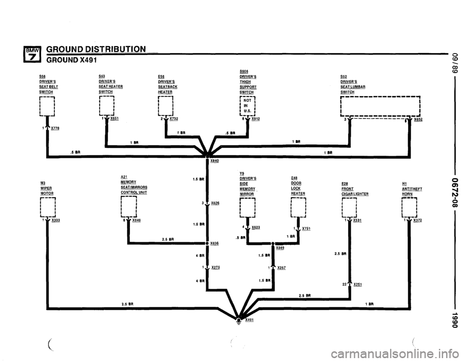 BMW 750il 1990 E32 Electrical Troubleshooting Manual 