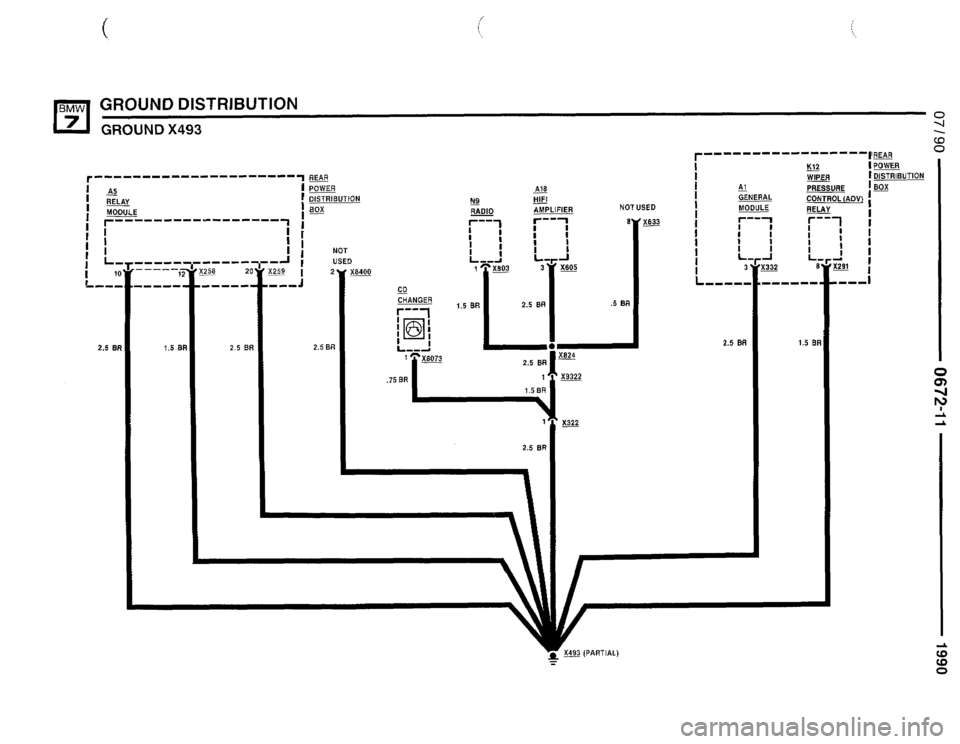 BMW 750il 1990 E32 Electrical Troubleshooting Manual 