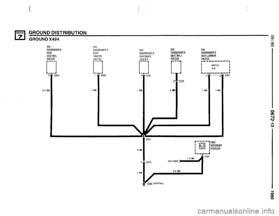 BMW 750il 1990 E32 Electrical Troubleshooting Manual 