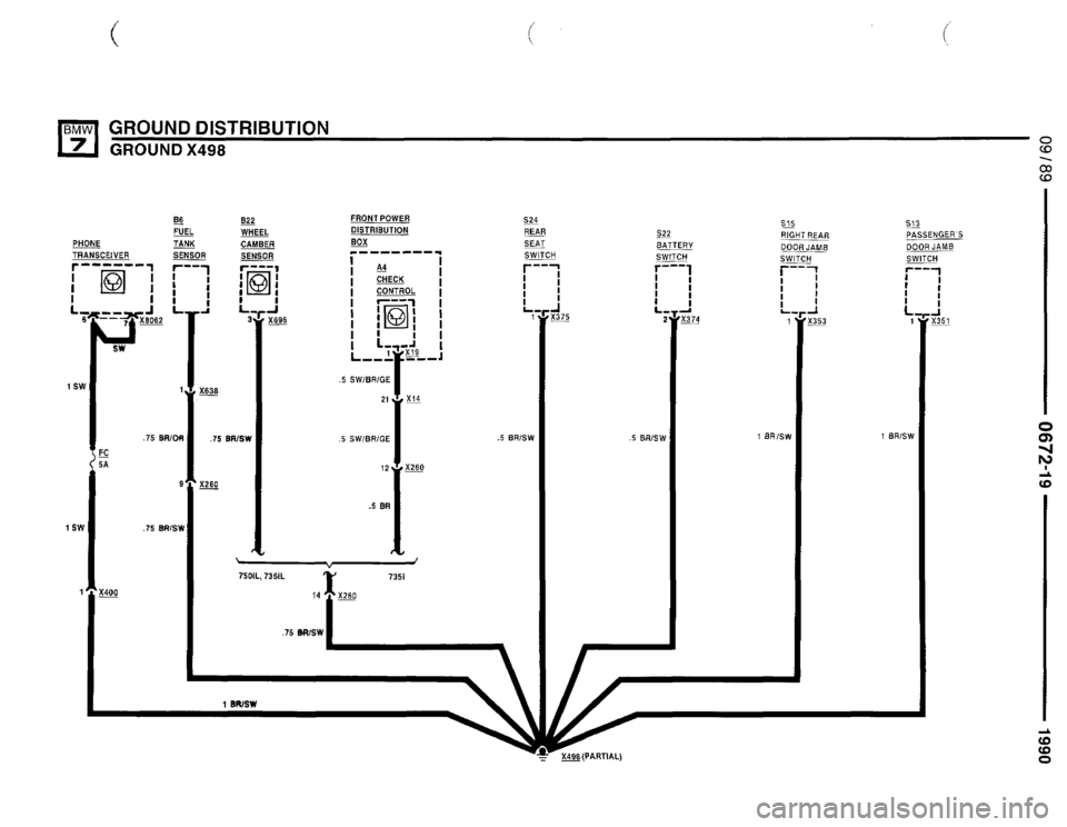 BMW 750il 1990 E32 Electrical Troubleshooting Manual 