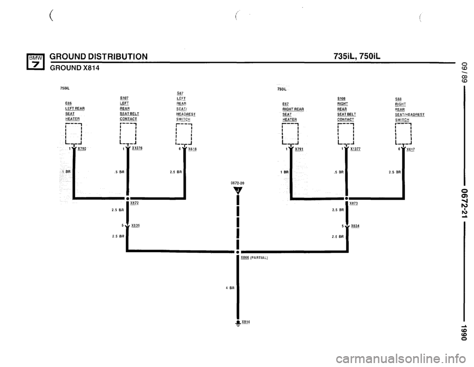BMW 750il 1990 E32 Electrical Troubleshooting Manual 