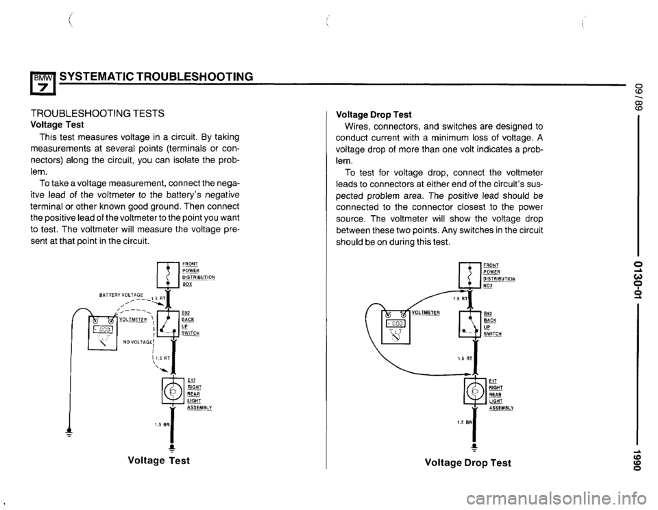 BMW 750il 1990 E32 Electrical Troubleshooting Manual 