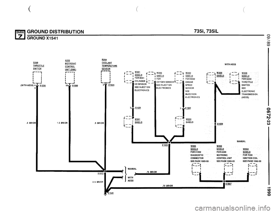 BMW 750il 1990 E32 Electrical Troubleshooting Manual 