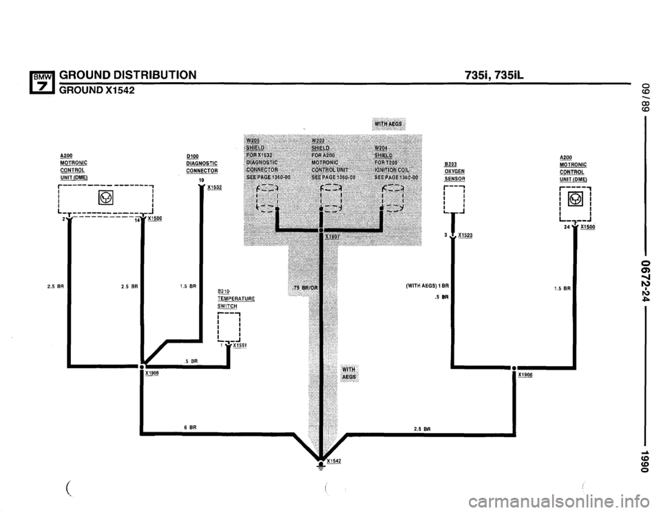 BMW 750il 1990 E32 Electrical Troubleshooting Manual 