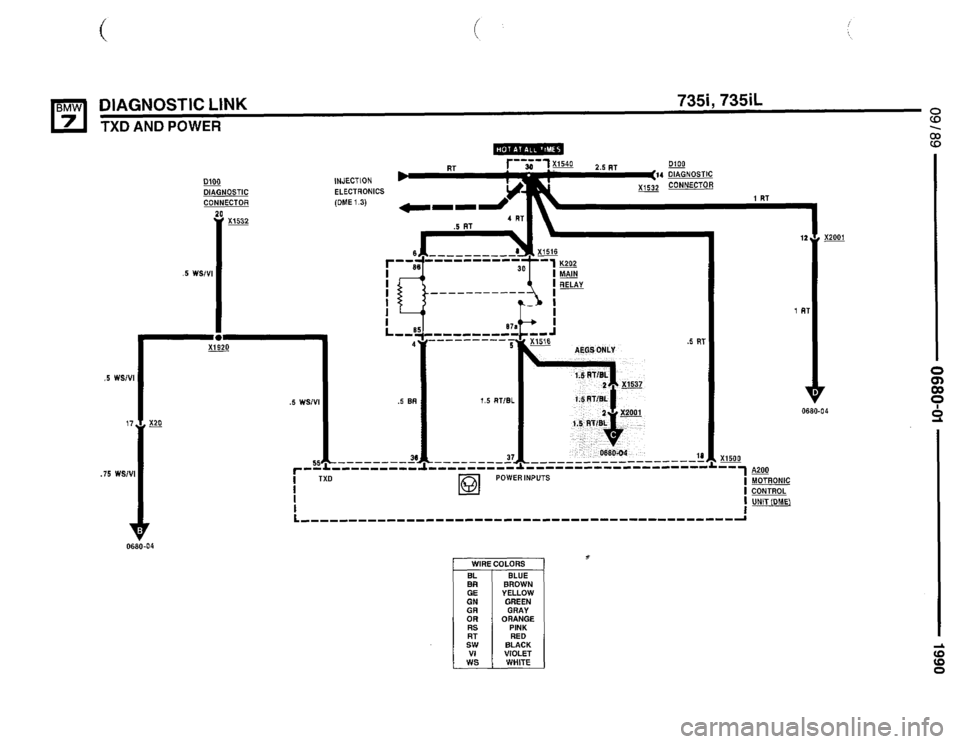 BMW 750il 1990 E32 Electrical Troubleshooting Manual 