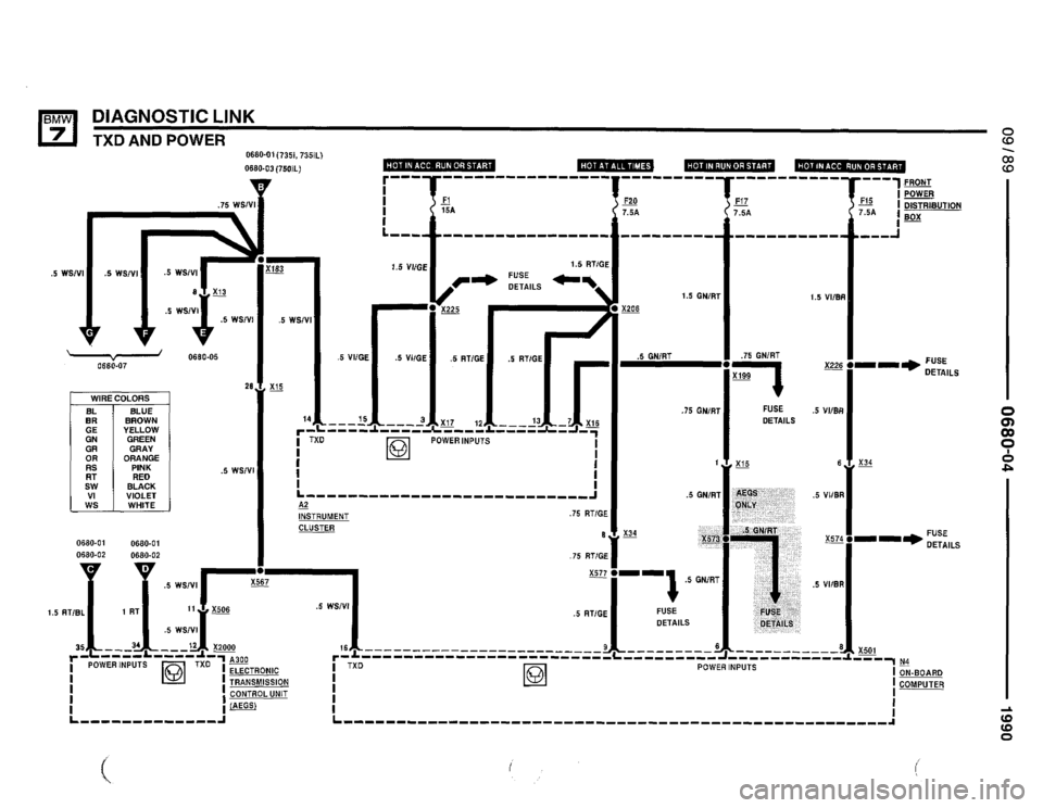 BMW 750il 1990 E32 Electrical Troubleshooting Manual 