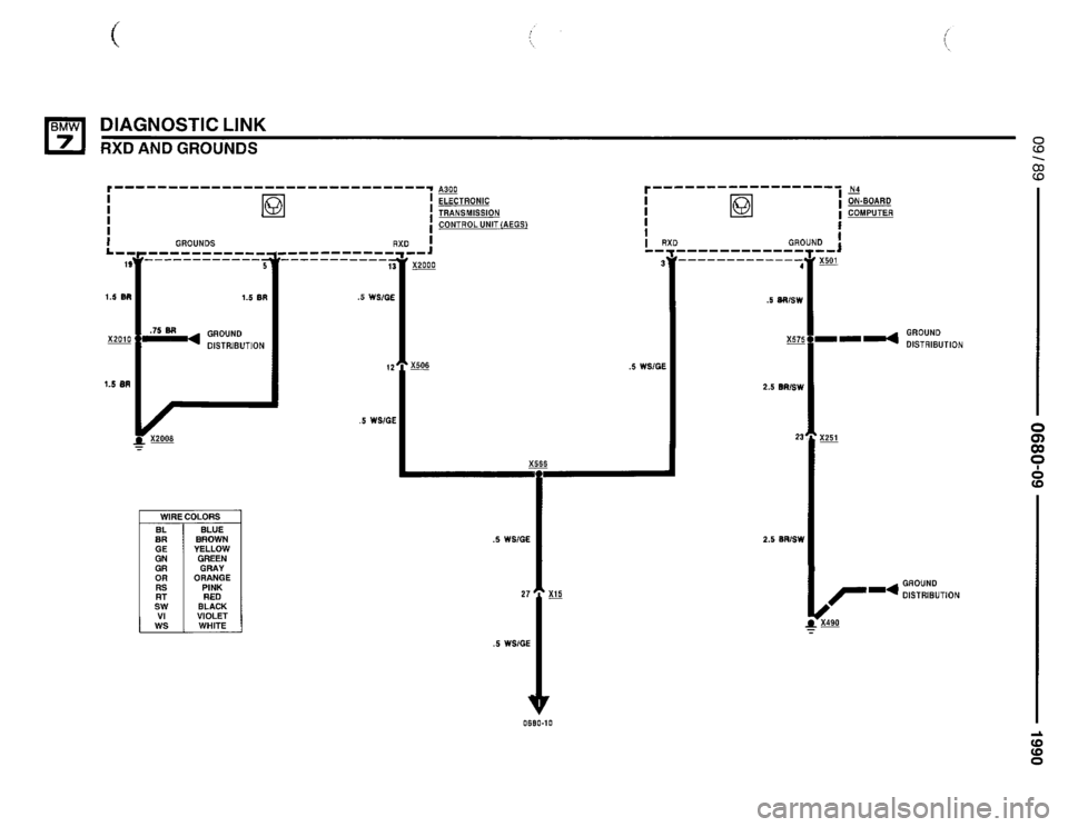 BMW 750il 1990 E32 Electrical Troubleshooting Manual 
