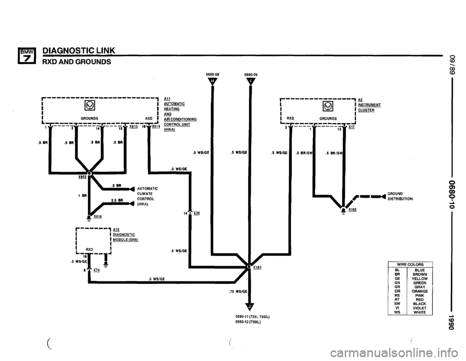 BMW 750il 1990 E32 Electrical Troubleshooting Manual 