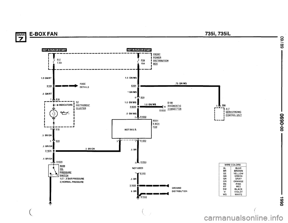 BMW 735il 1990 E32 Electrical Troubleshooting Manual 